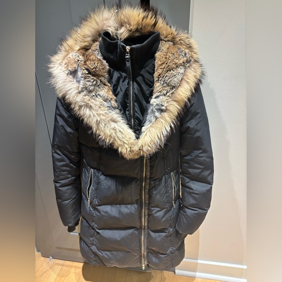 Mackage Black Puffer Jacket with Fur Hood - Picture 1 of 7